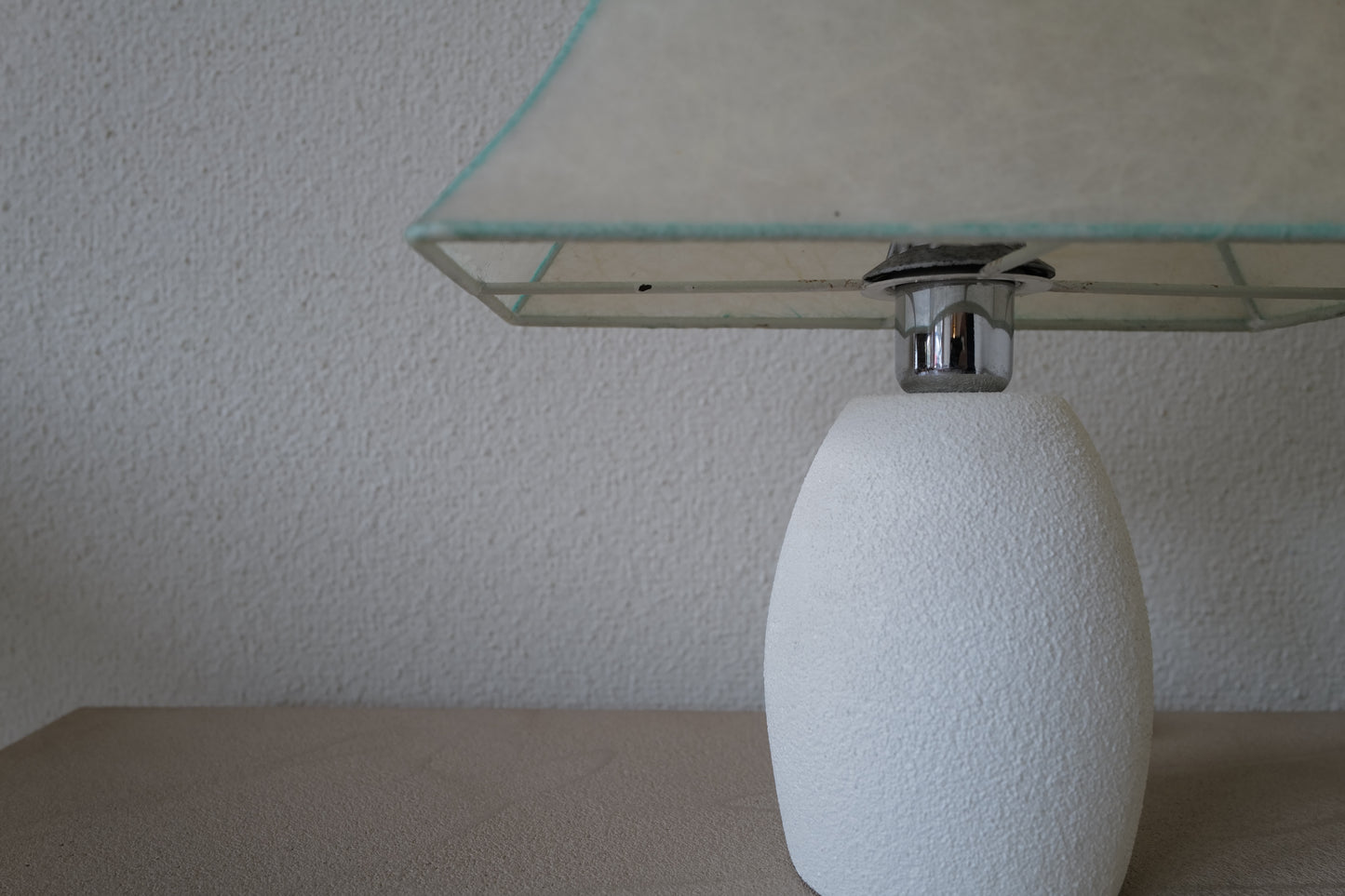 Ceramic base cocoon table lamp by Goldkant Germany 1960s ①
