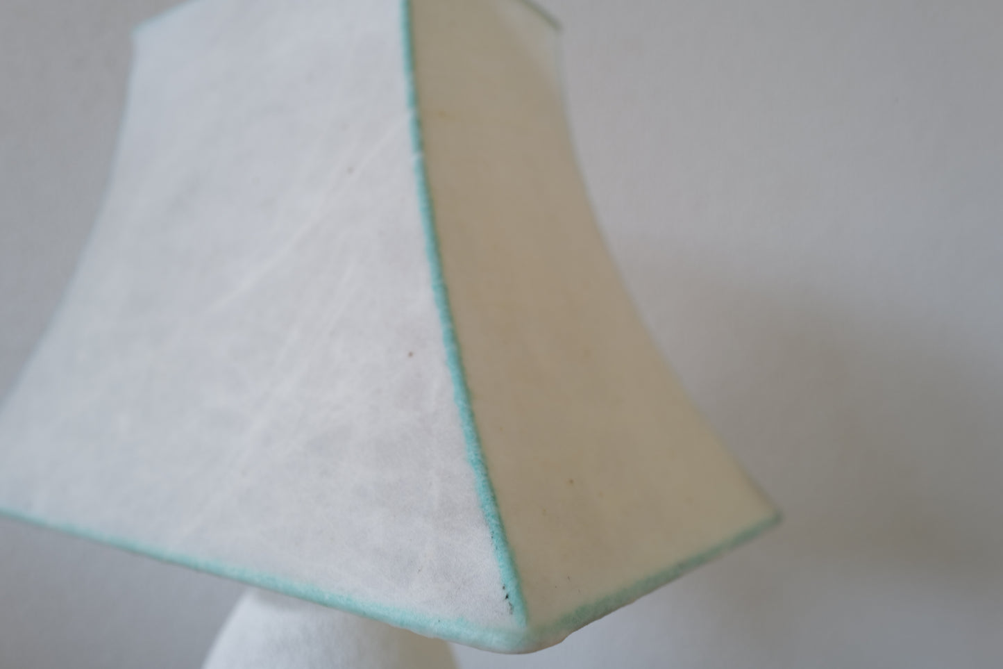 Ceramic base cocoon table lamp by Goldkant Germany 1960s ①