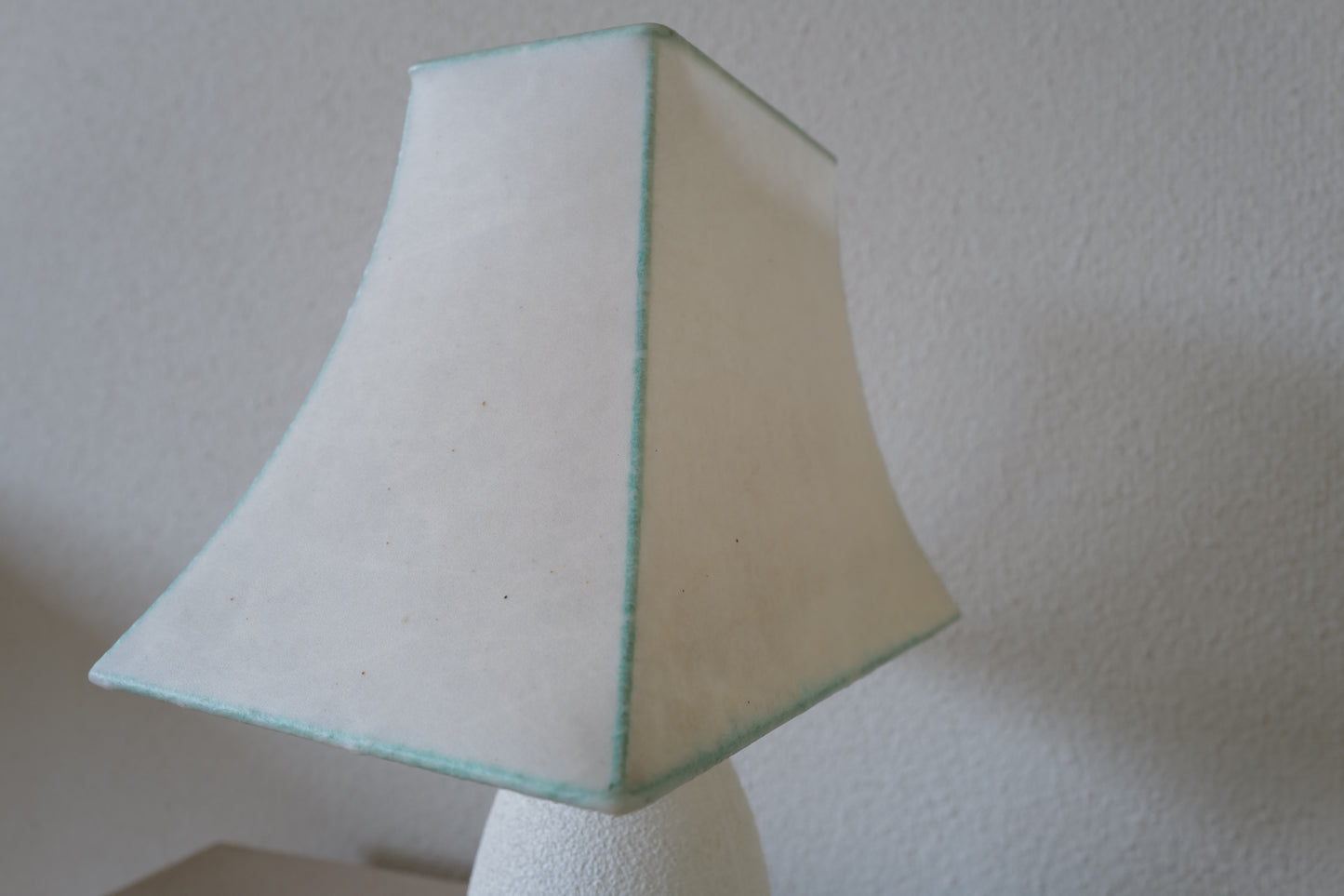 Ceramic base cocoon table lamp by Goldkant Germany 1960s ①