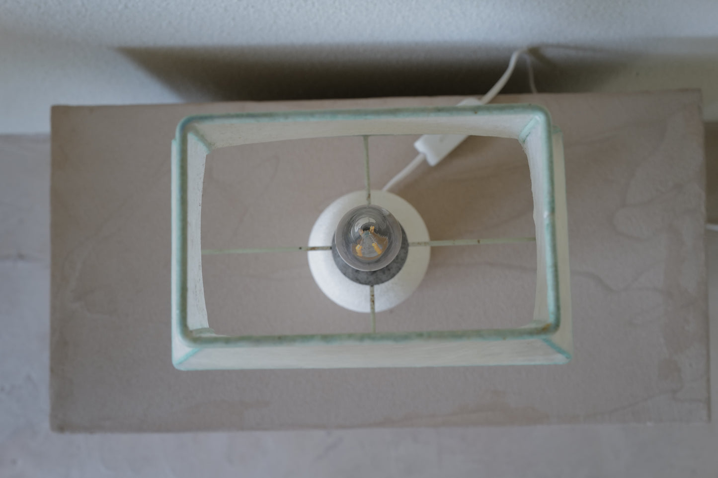 Ceramic base cocoon table lamp by Goldkant Germany 1960s ①