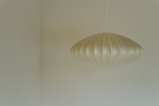 1960s cocoon pedant lamp goldkant by Friedel WAUER