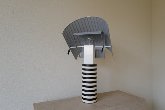 Postmodern vintage table lamp by Mario Botta "shogun " 1980s Italy Artemide