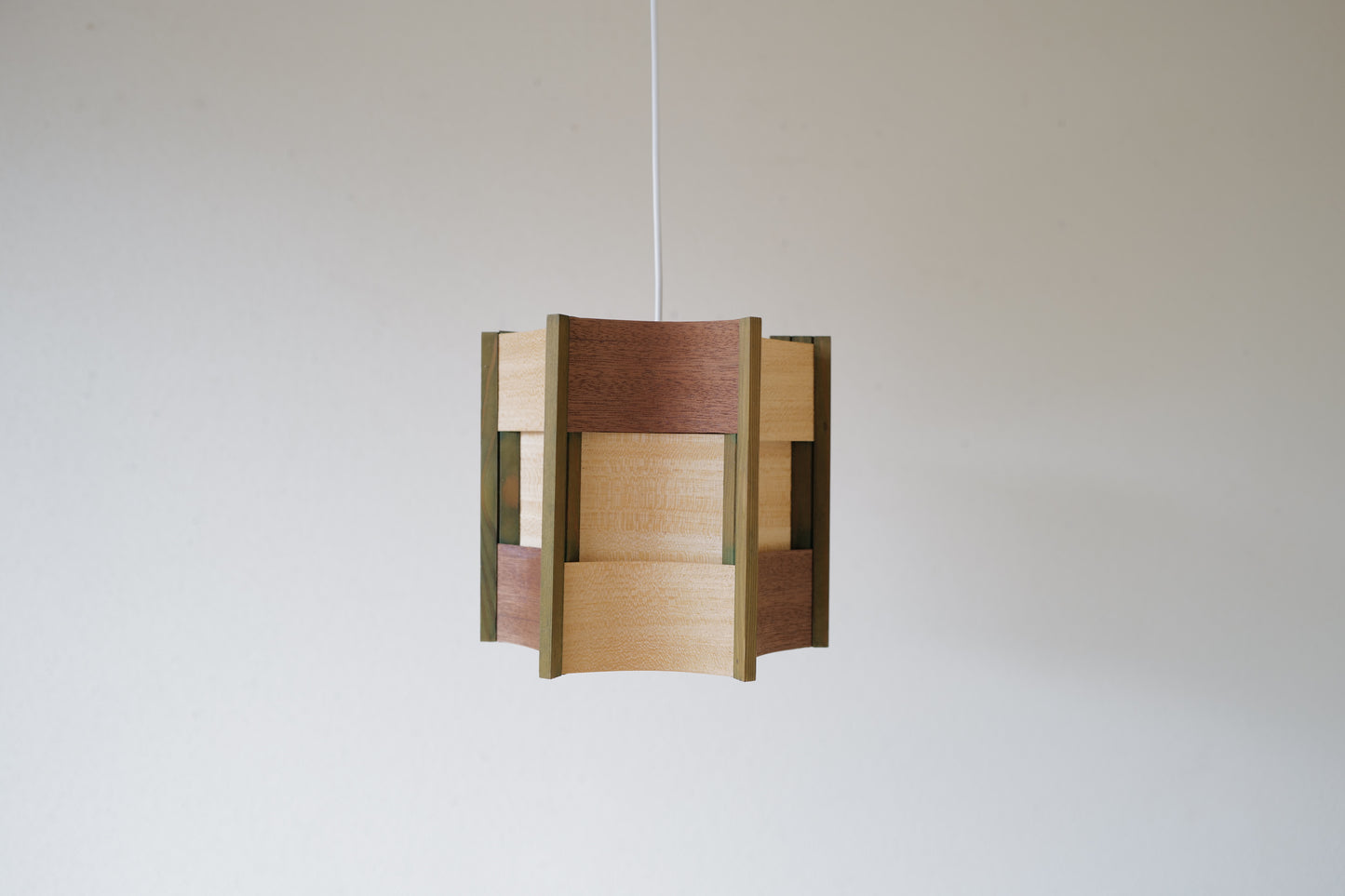 Wood pendant lamp  1970s scandinavia