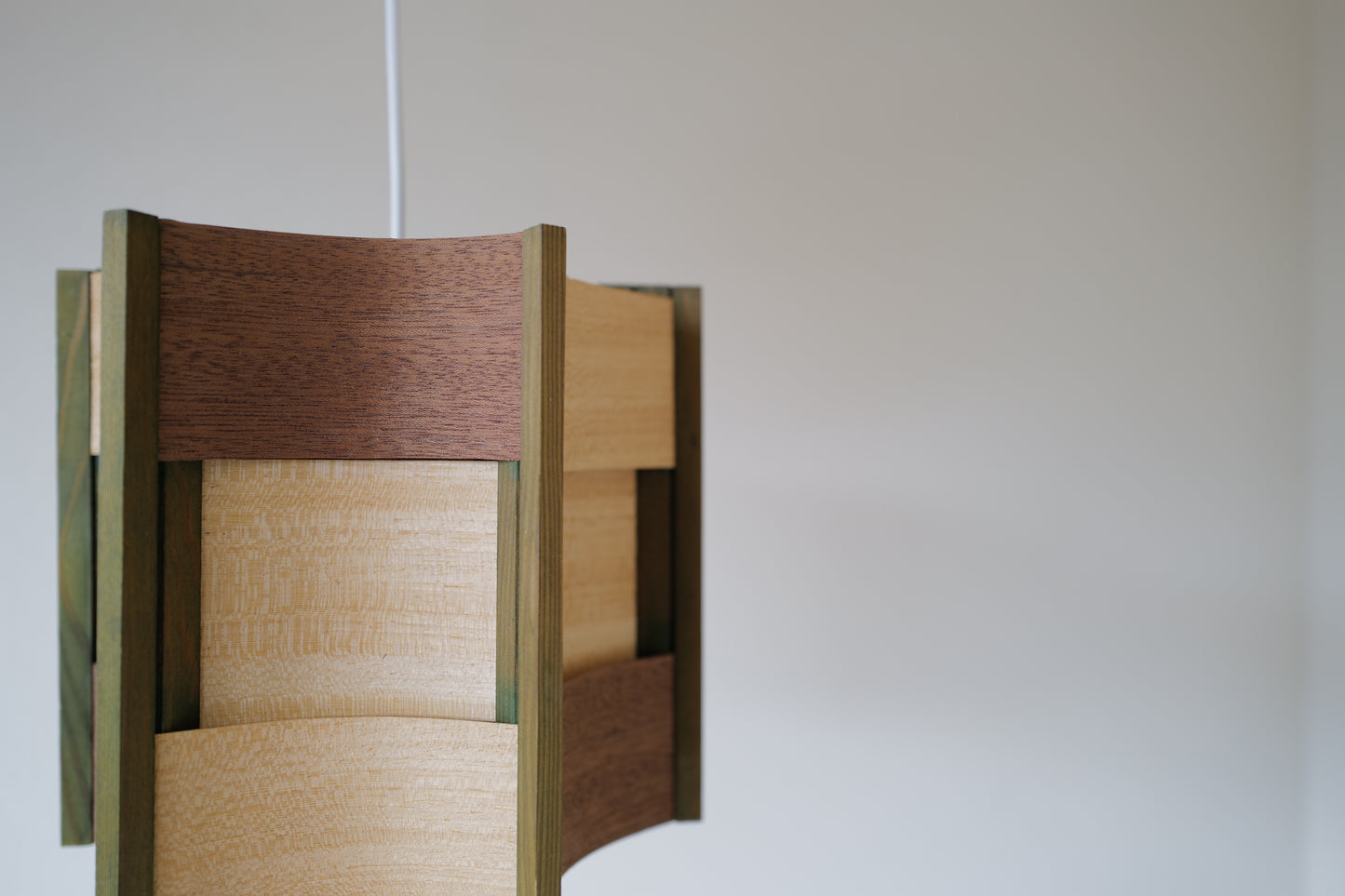Wood pendant lamp  1970s scandinavia