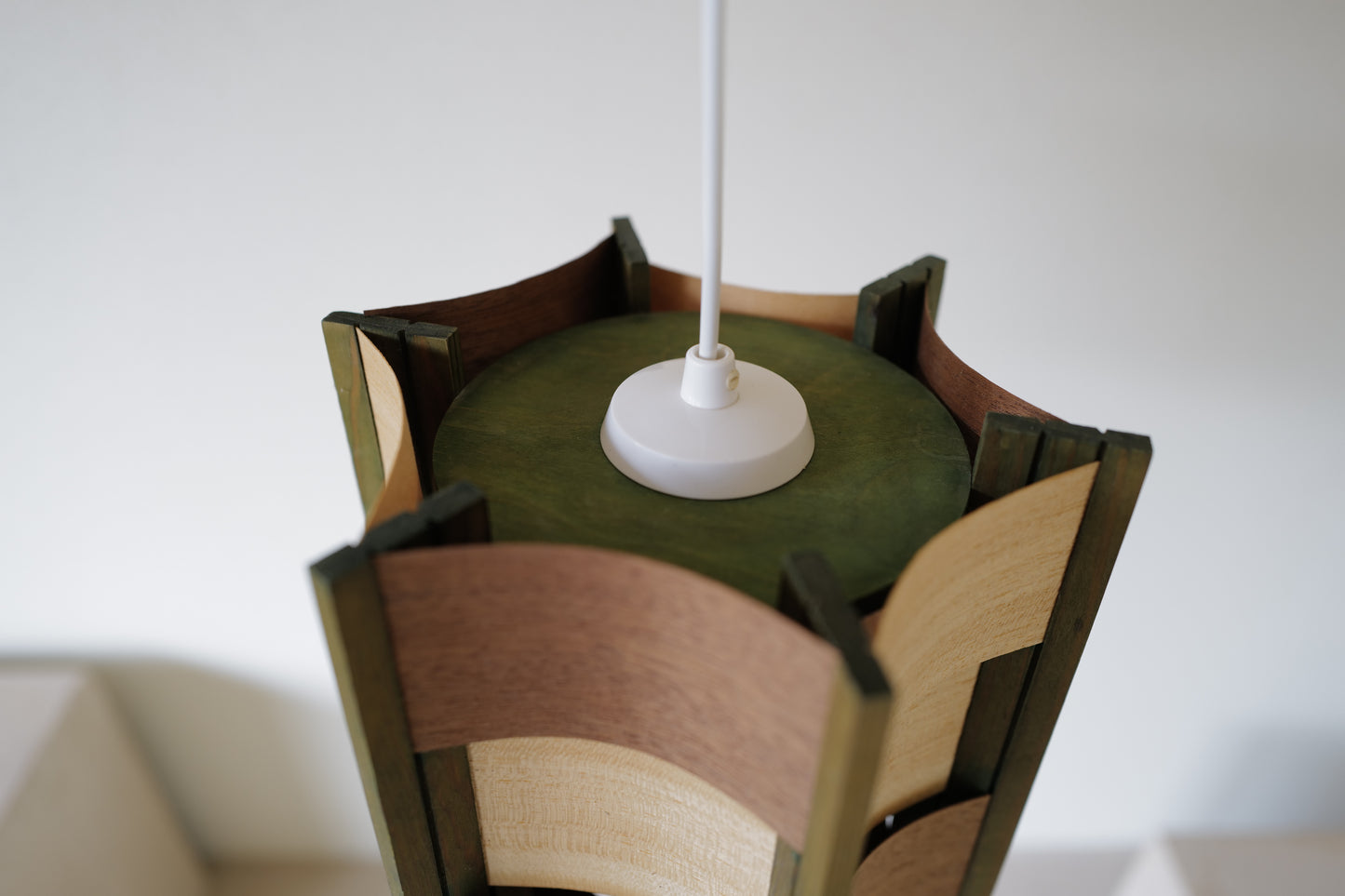 Wood pendant lamp  1970s scandinavia
