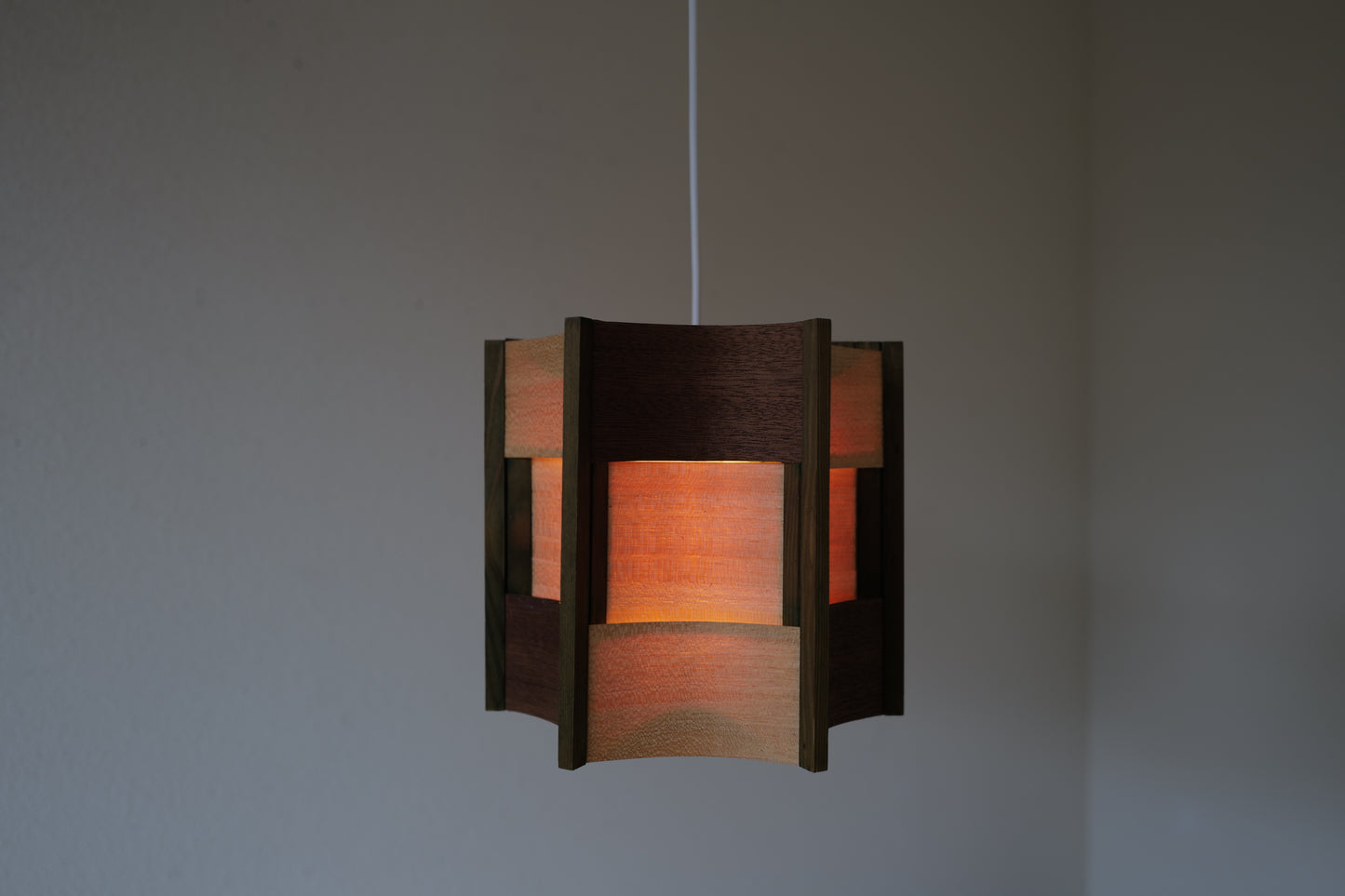 Wood pendant lamp  1970s scandinavia