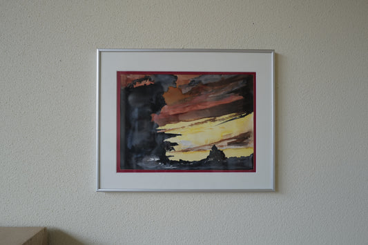 2set abstract painting 1970s