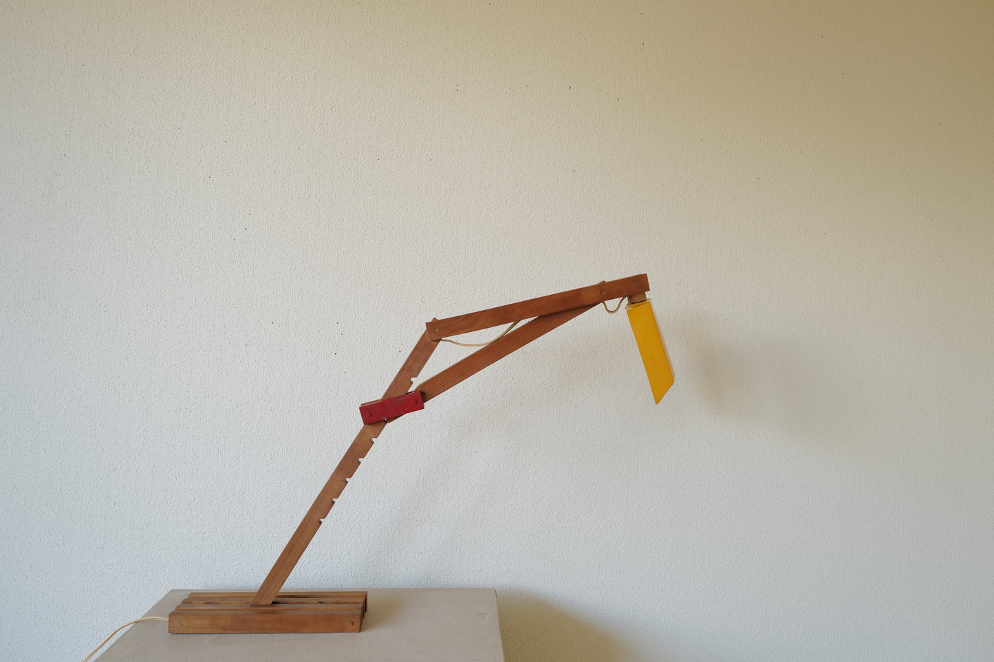 1960s wood desk lamp