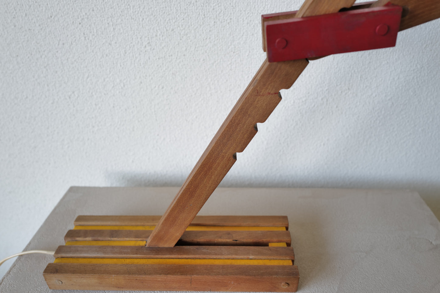 1960s wood desk lamp