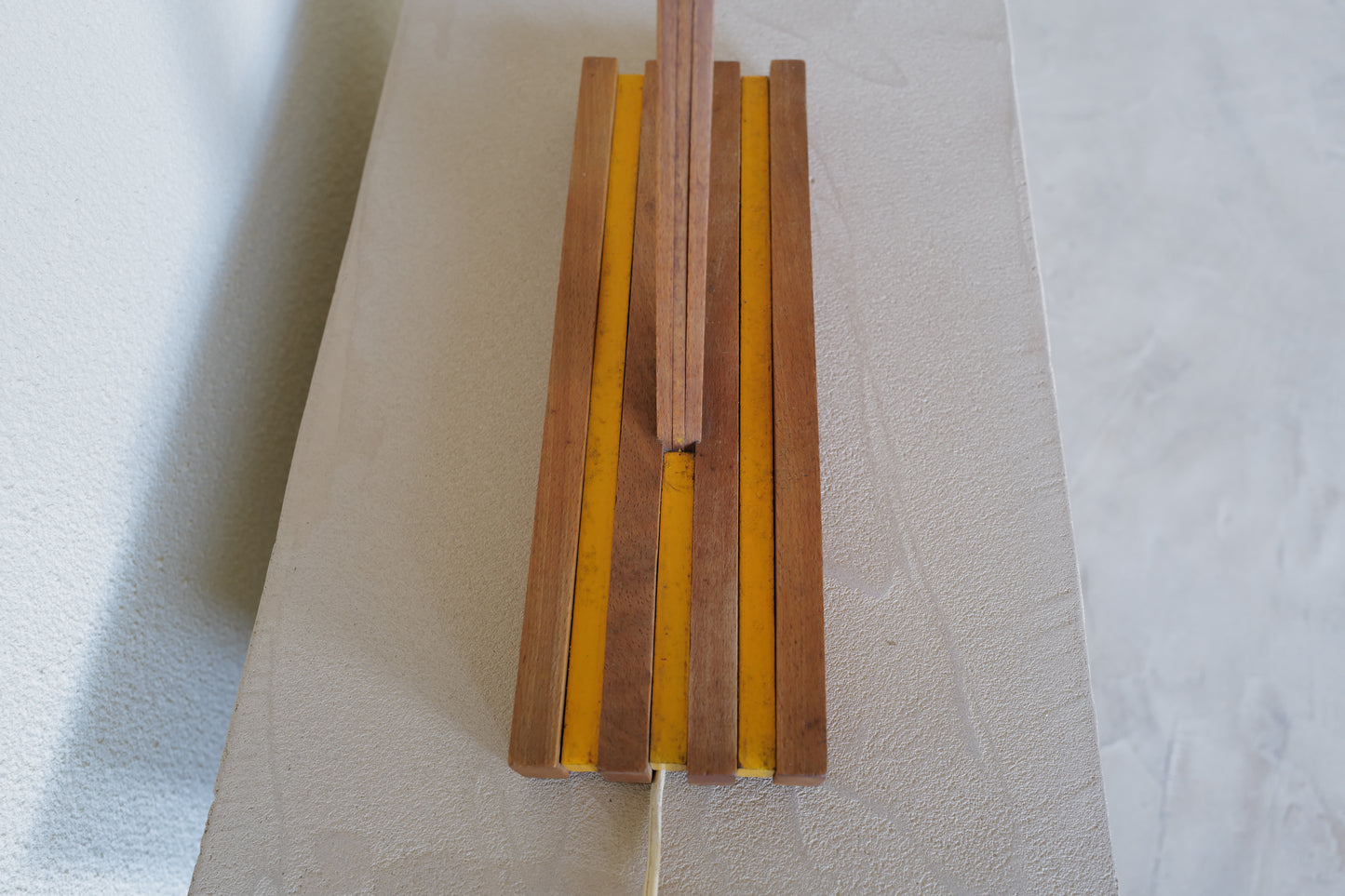 1960s wood desk lamp