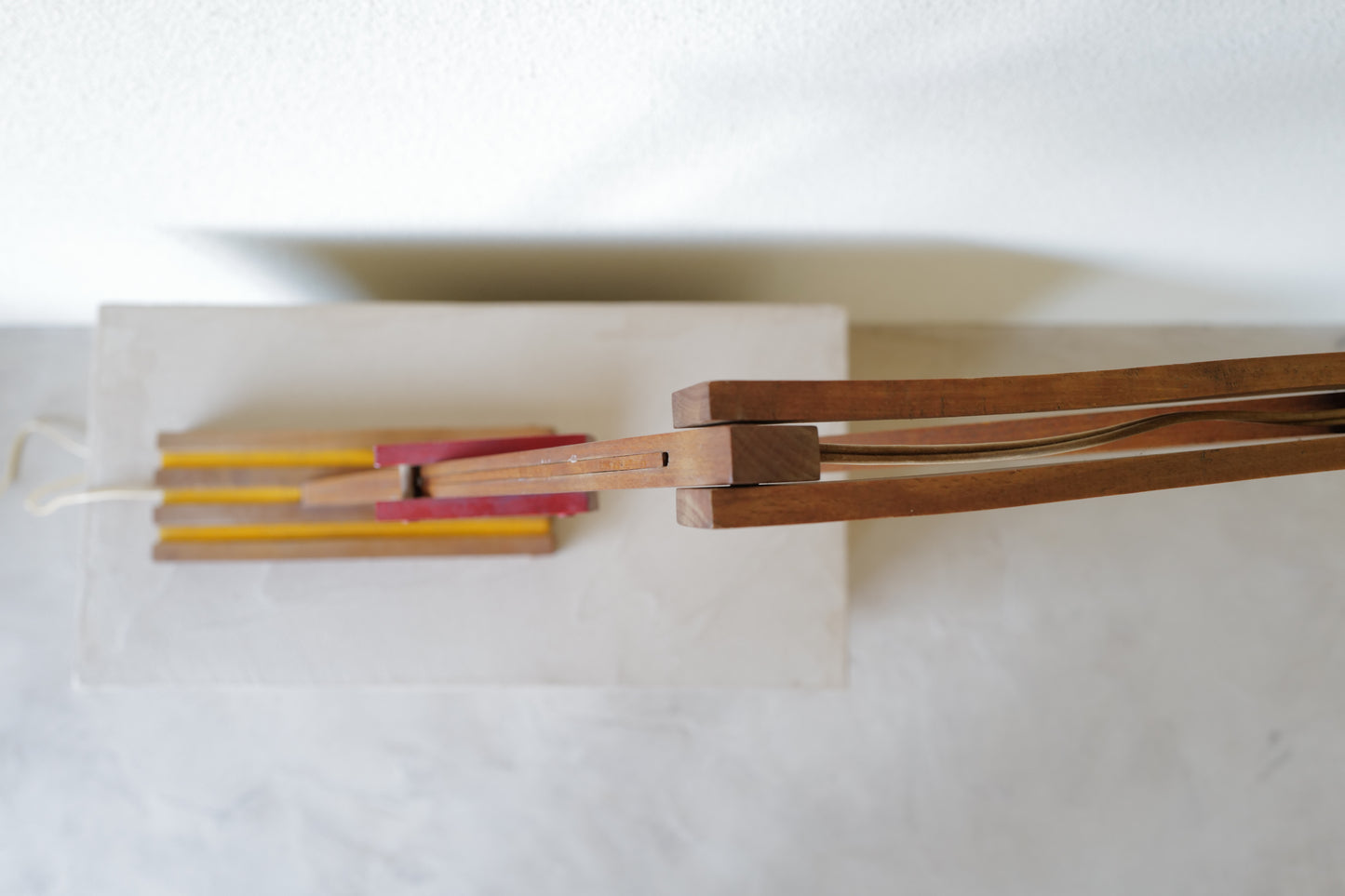 1960s wood desk lamp