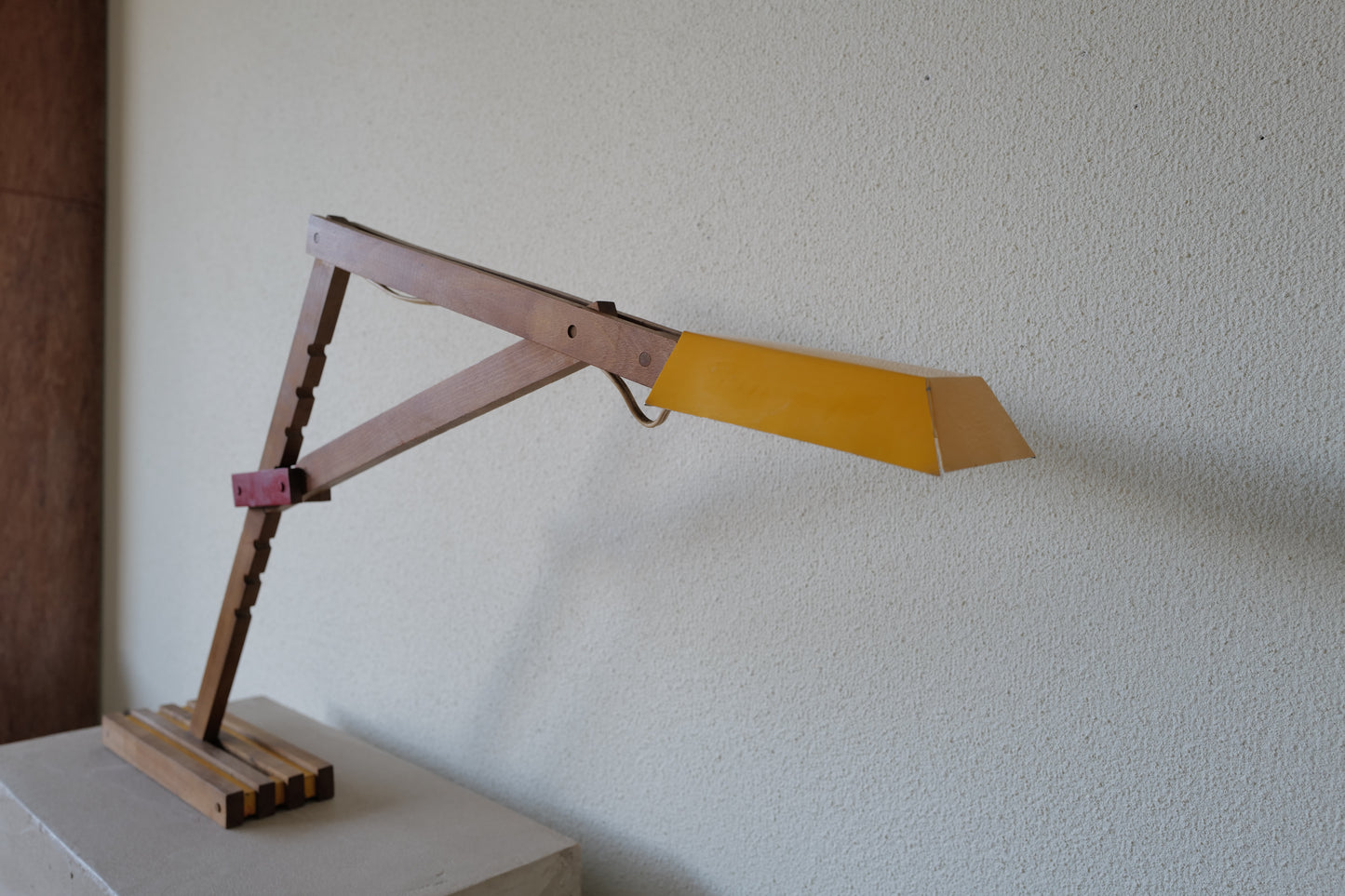 1960s wood desk lamp