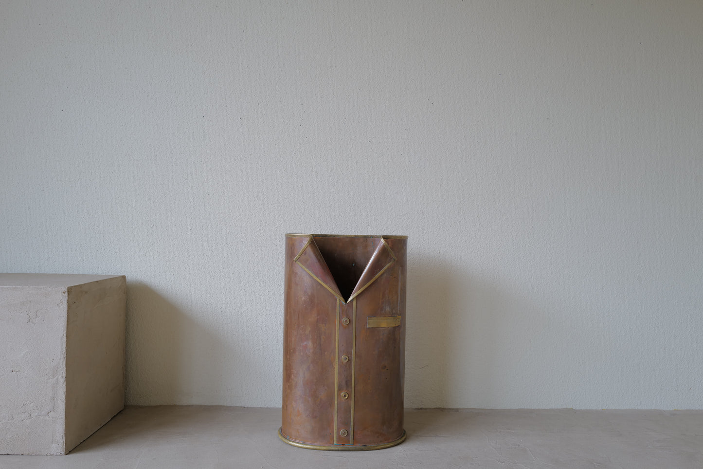 1960s Copper Umbrella Stand French vintage