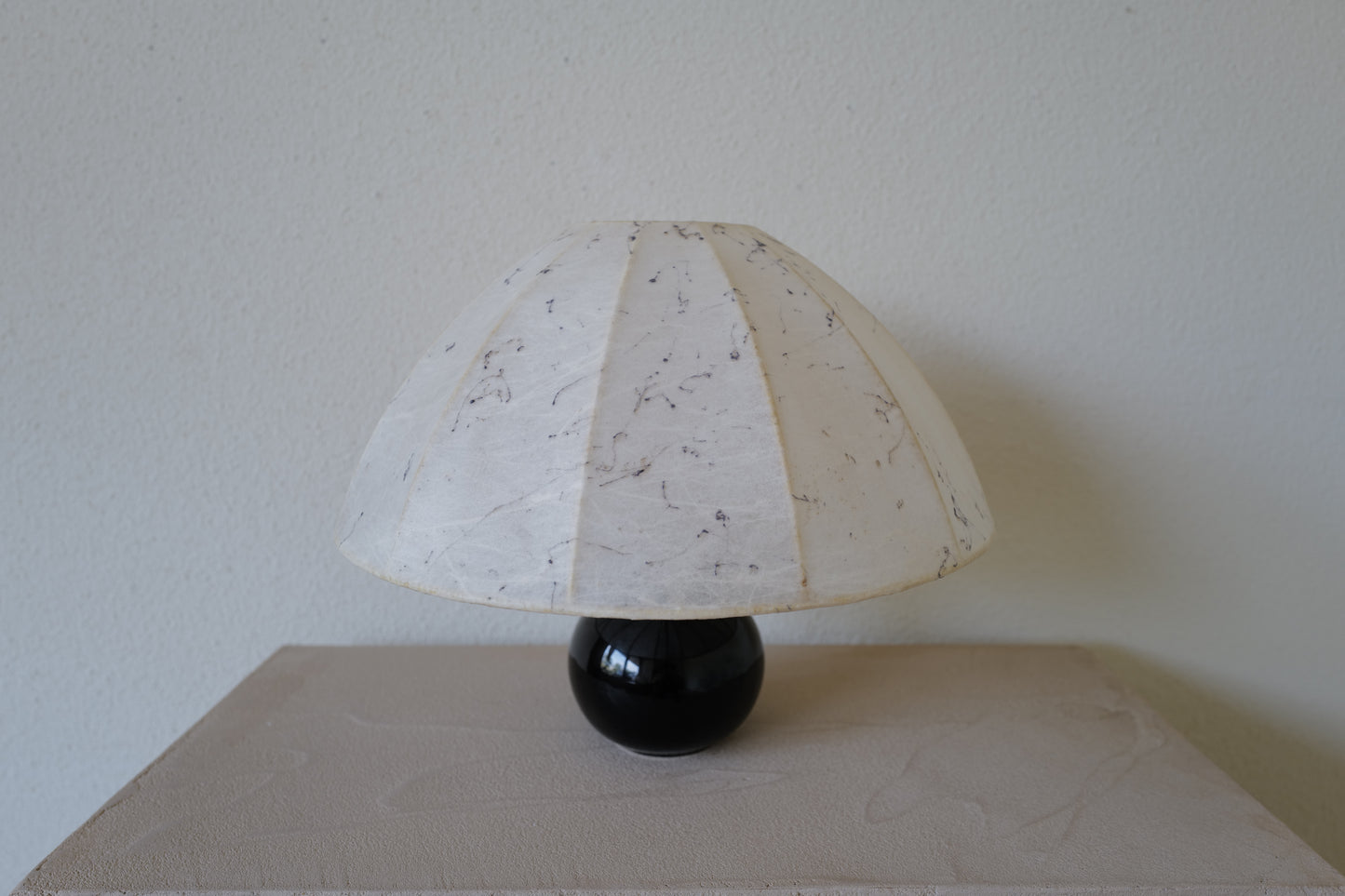 1960s mushroom table lamp. with cocoon shade.
