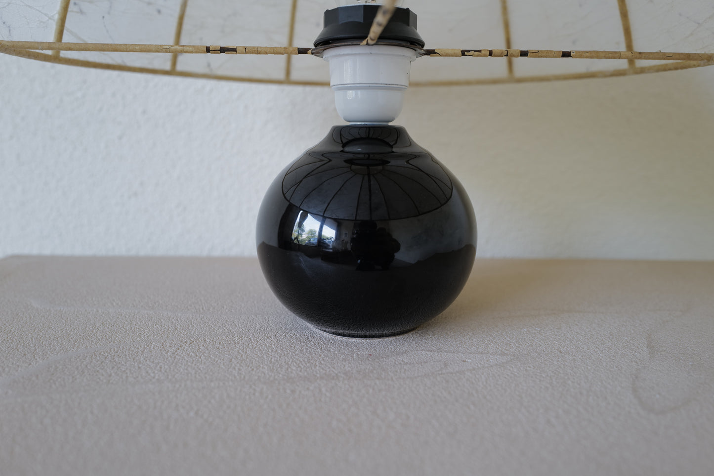 1960s mushroom table lamp. with cocoon shade.