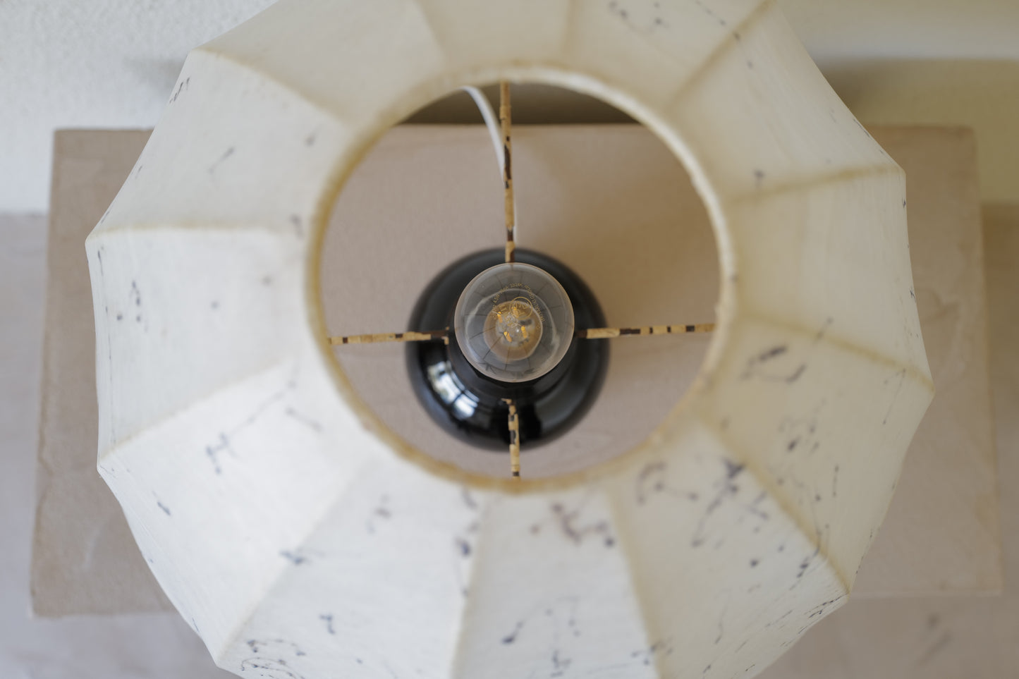 1960s mushroom table lamp. with cocoon shade.