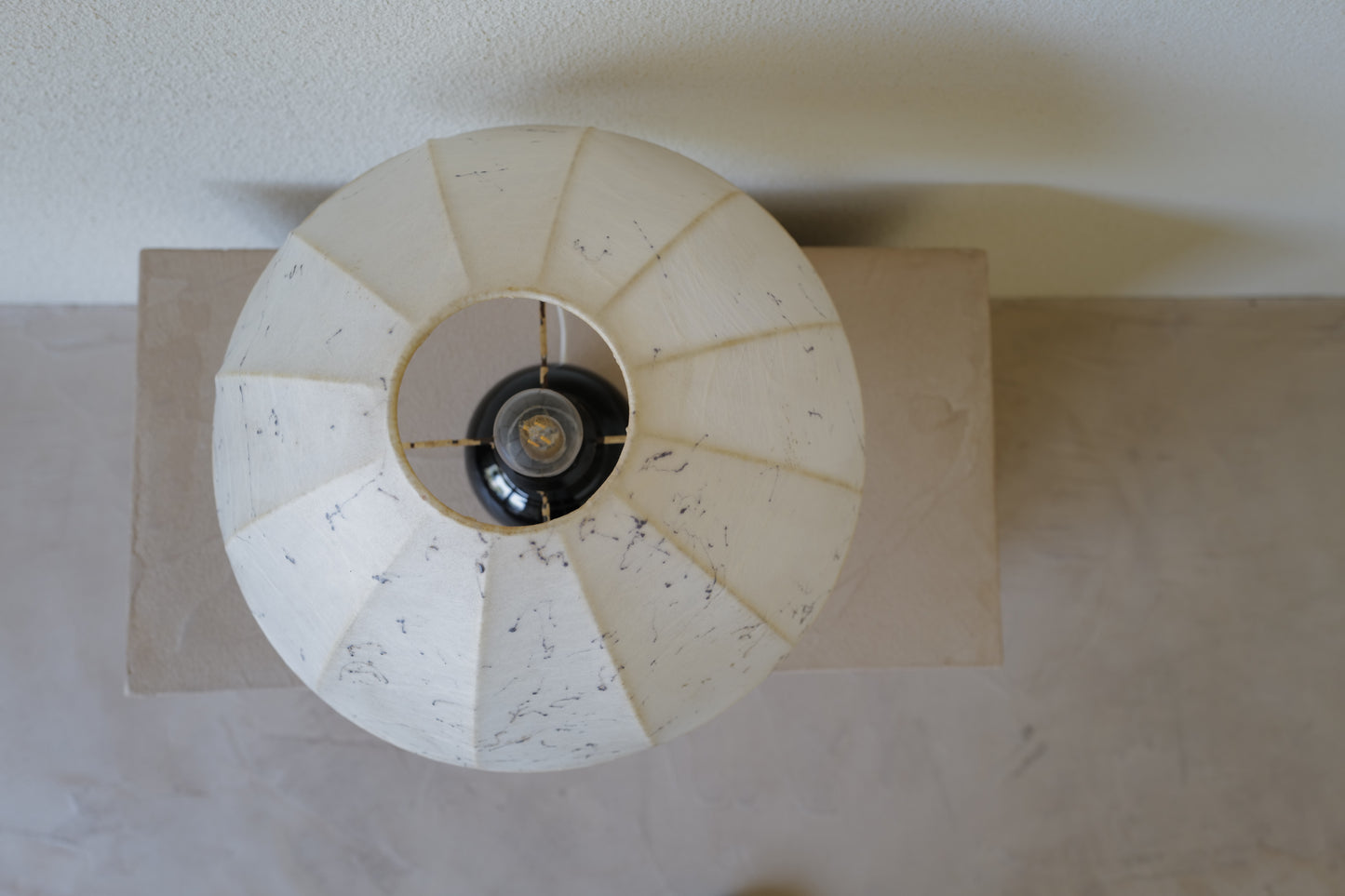 1960s mushroom table lamp. with cocoon shade.