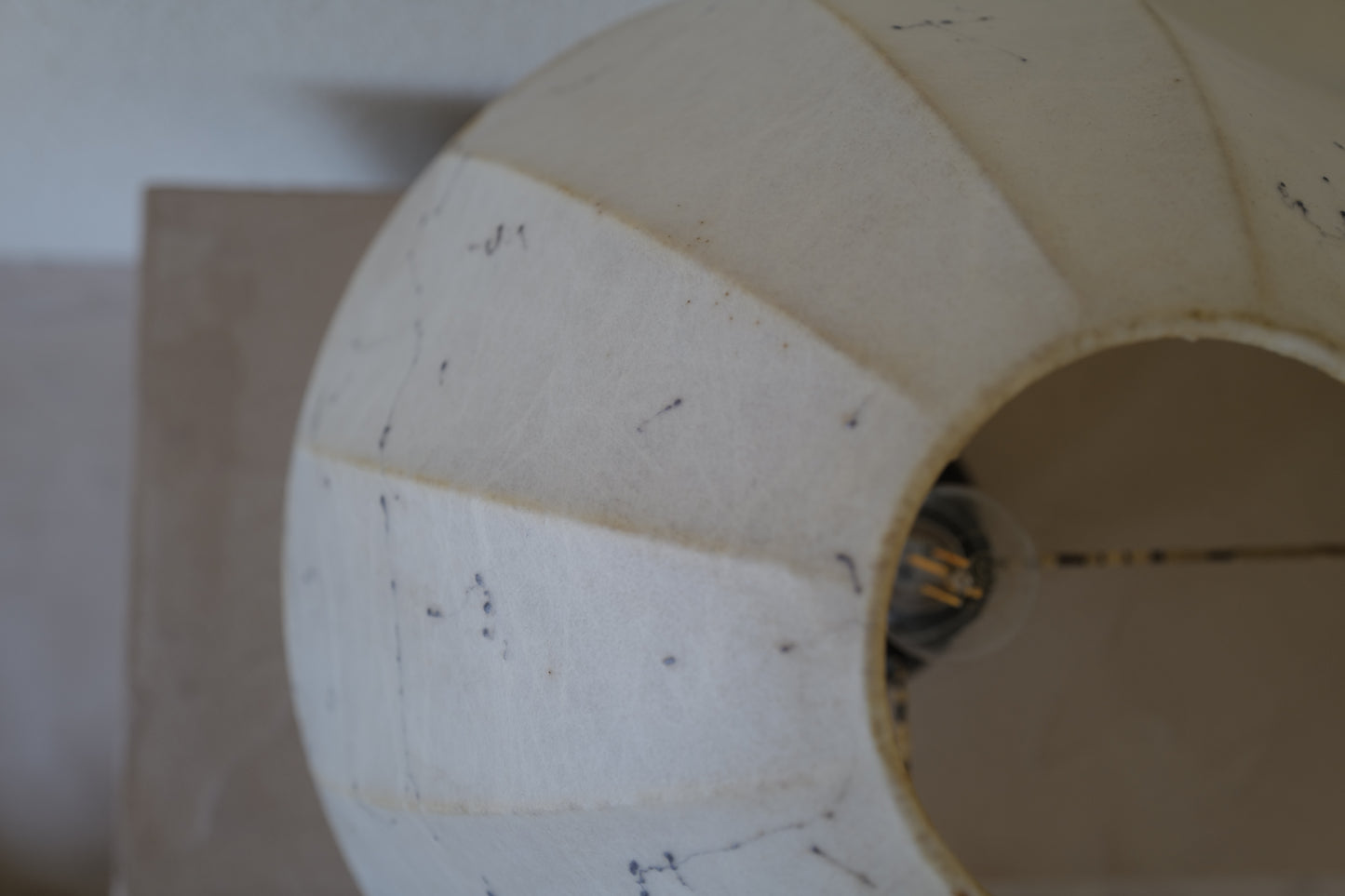 1960s mushroom table lamp. with cocoon shade.