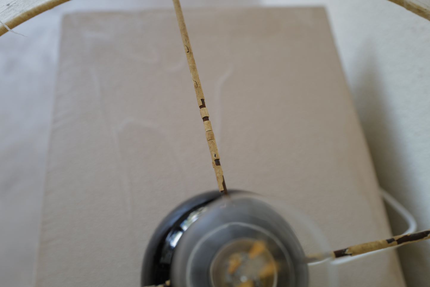 1960s mushroom table lamp. with cocoon shade.