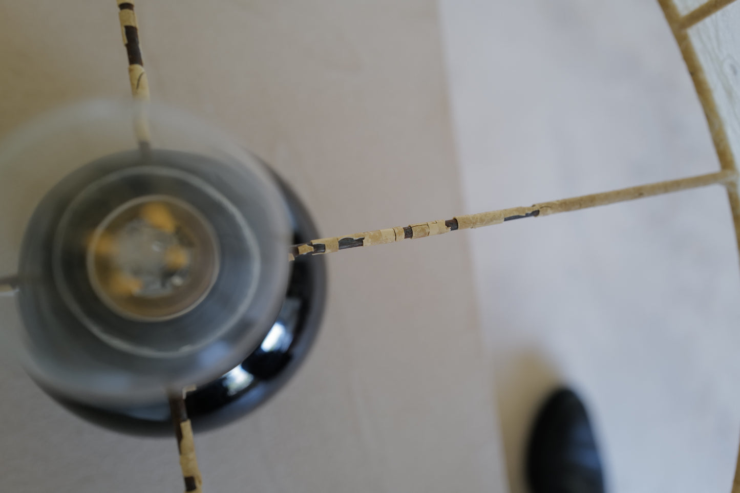 1960s mushroom table lamp. with cocoon shade.