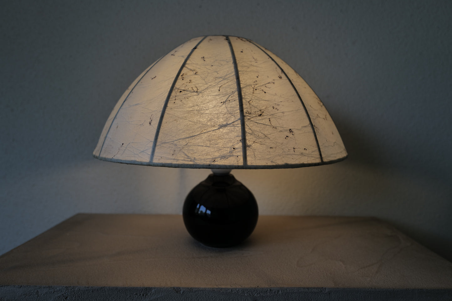 1960s mushroom table lamp. with cocoon shade.