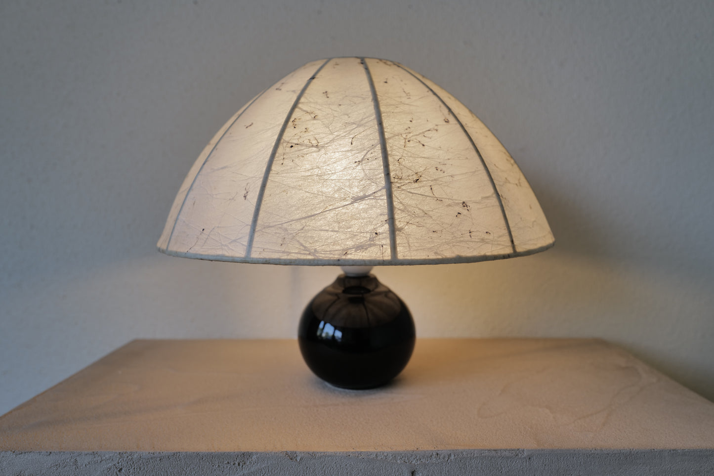 1960s mushroom table lamp. with cocoon shade.