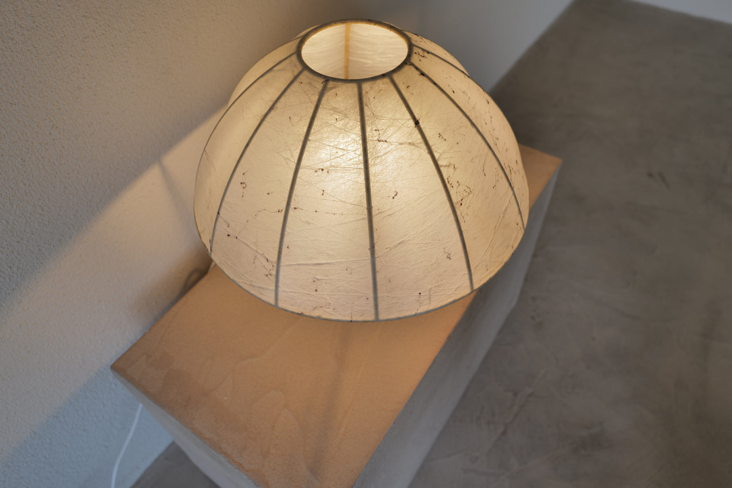 1960s mushroom table lamp. with cocoon shade.