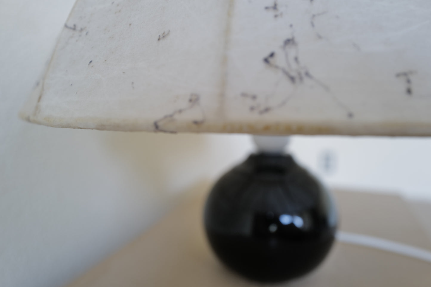 1960s mushroom table lamp. with cocoon shade.