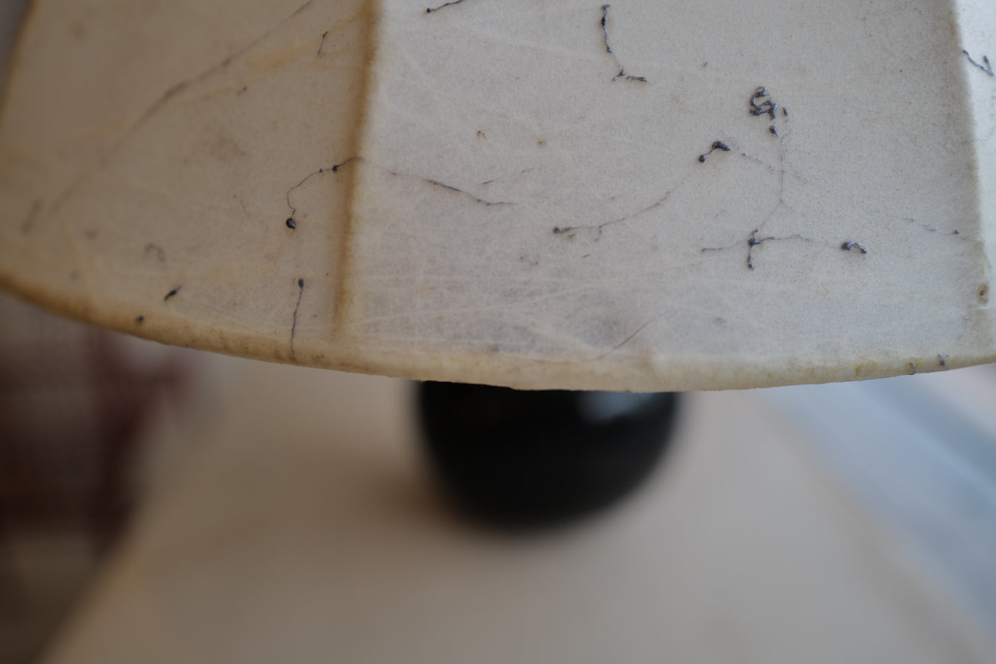 1960s mushroom table lamp. with cocoon shade.