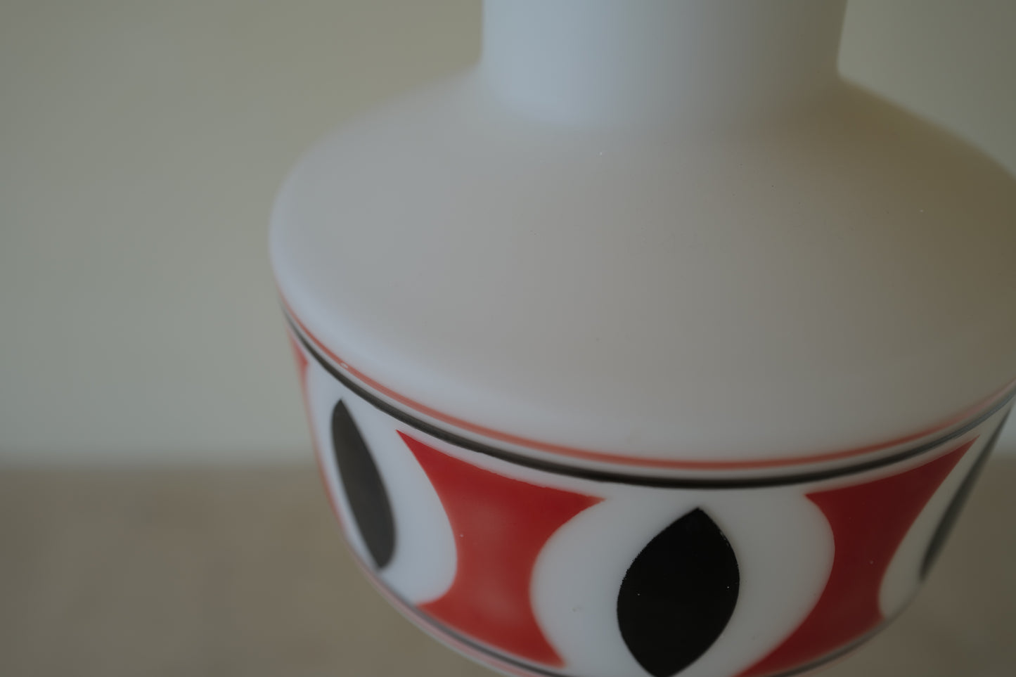 Mid Century Modern Glass Pendant Lamp  1960s Italy