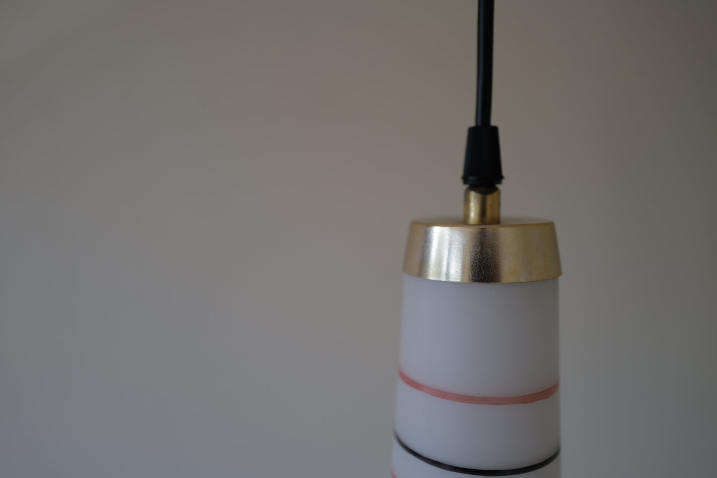 Mid Century Modern Glass Pendant Lamp  1960s Italy