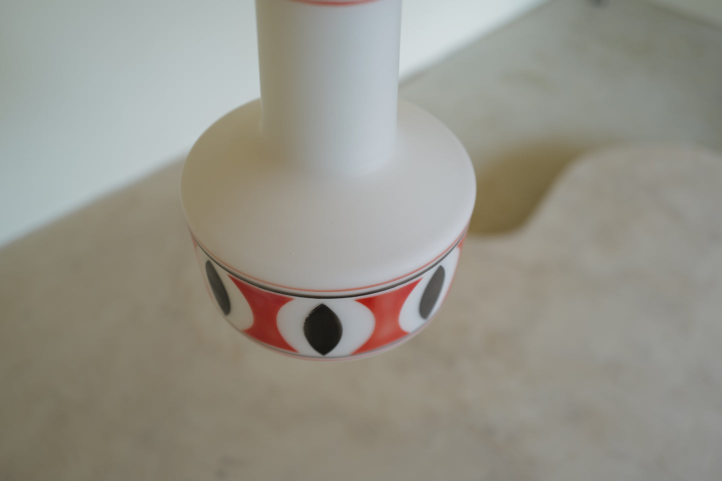 Mid Century Modern Glass Pendant Lamp  1960s Italy