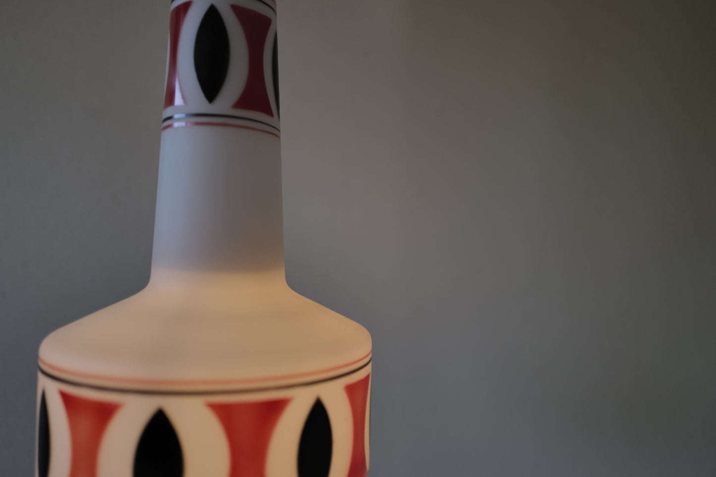 Mid Century Modern Glass Pendant Lamp  1960s Italy