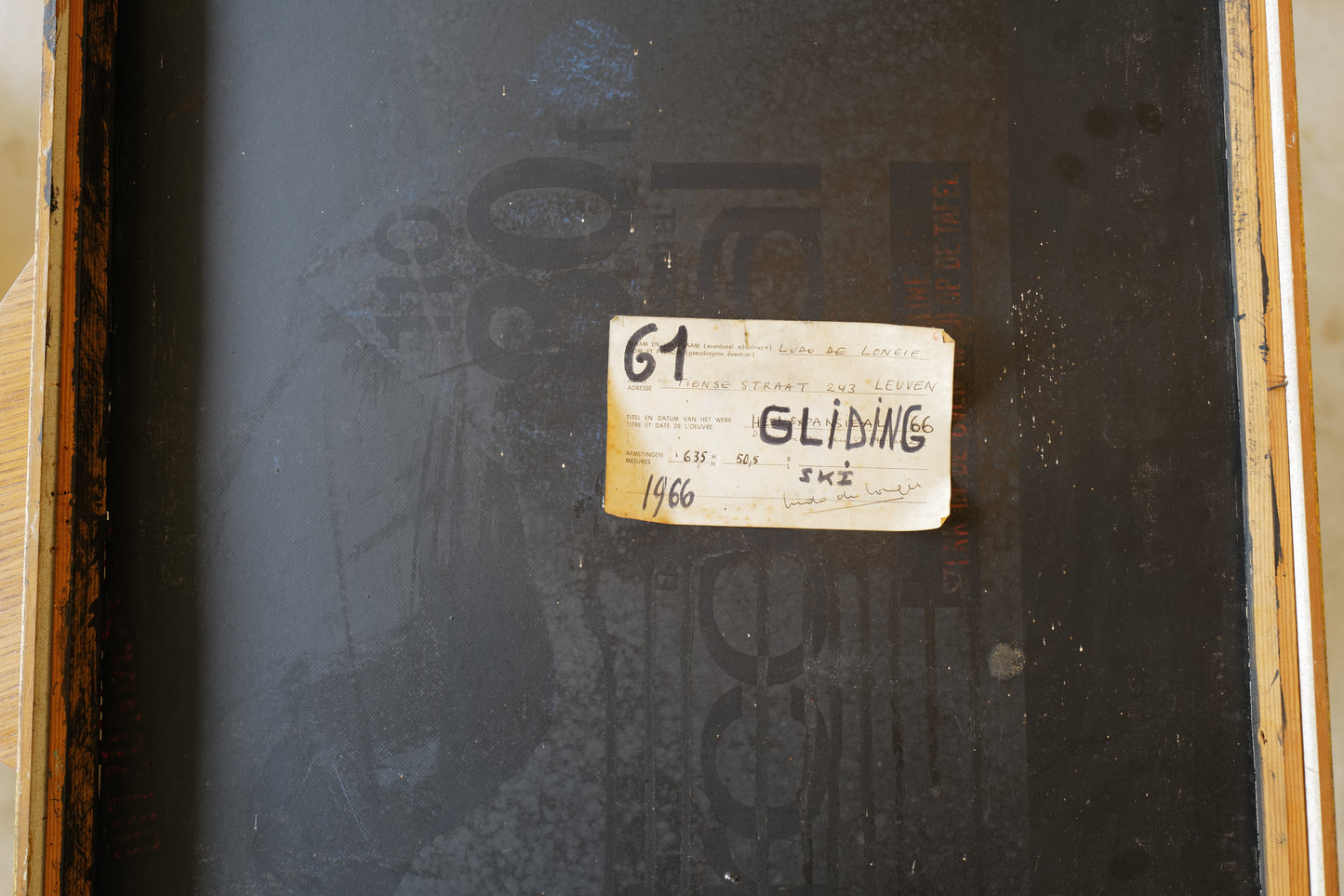 Oil Painting 1966s Belgium