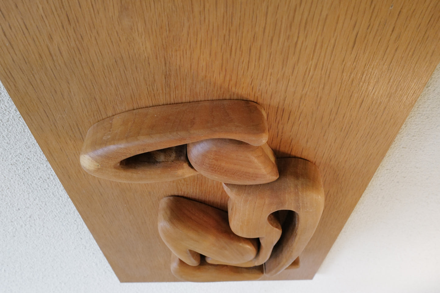 Wooden plaque of a female. Mid Century Modern 50's 60's
