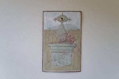 1970's tapestry. Mid-century textile art.