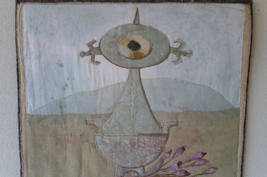 1970's tapestry. Mid-century textile art.