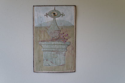 1970's tapestry. Mid-century textile art.