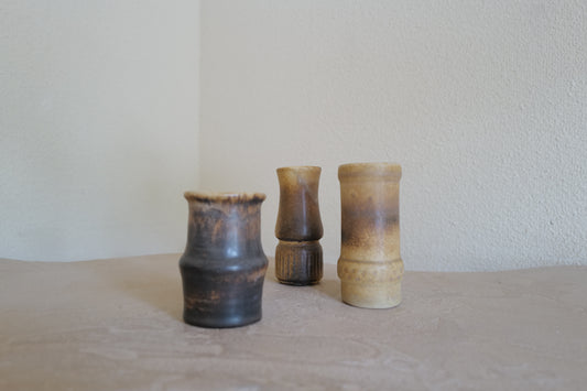 1970s Dutch LORE Keramiek Bessel vases, set of 3