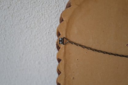 1960s  Vintage  rope - look  wall mirror