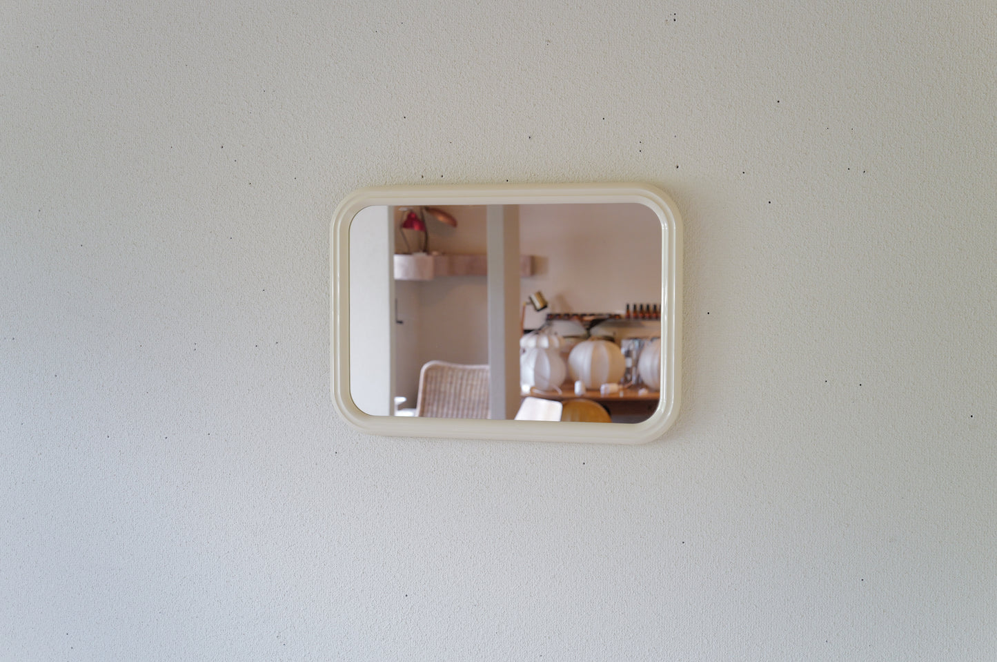 Vintage 1970s space age wall mirror