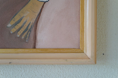 Vintage painting　「Man wearing a polo shirt」in France