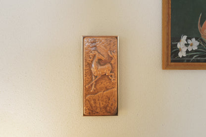 1970s German copper Key Holder with Horse, for wall