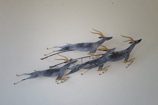 Curtis Jere .  <gazelle>  wall sculpture. 1995