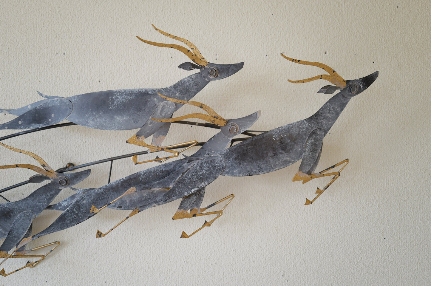 Curtis Jere .  <gazelle>  wall sculpture. 1995