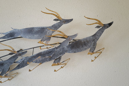 Curtis Jere .  <gazelle>  wall sculpture. 1995