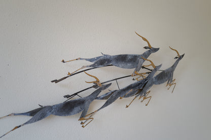 Curtis Jere .  <gazelle>  wall sculpture. 1995