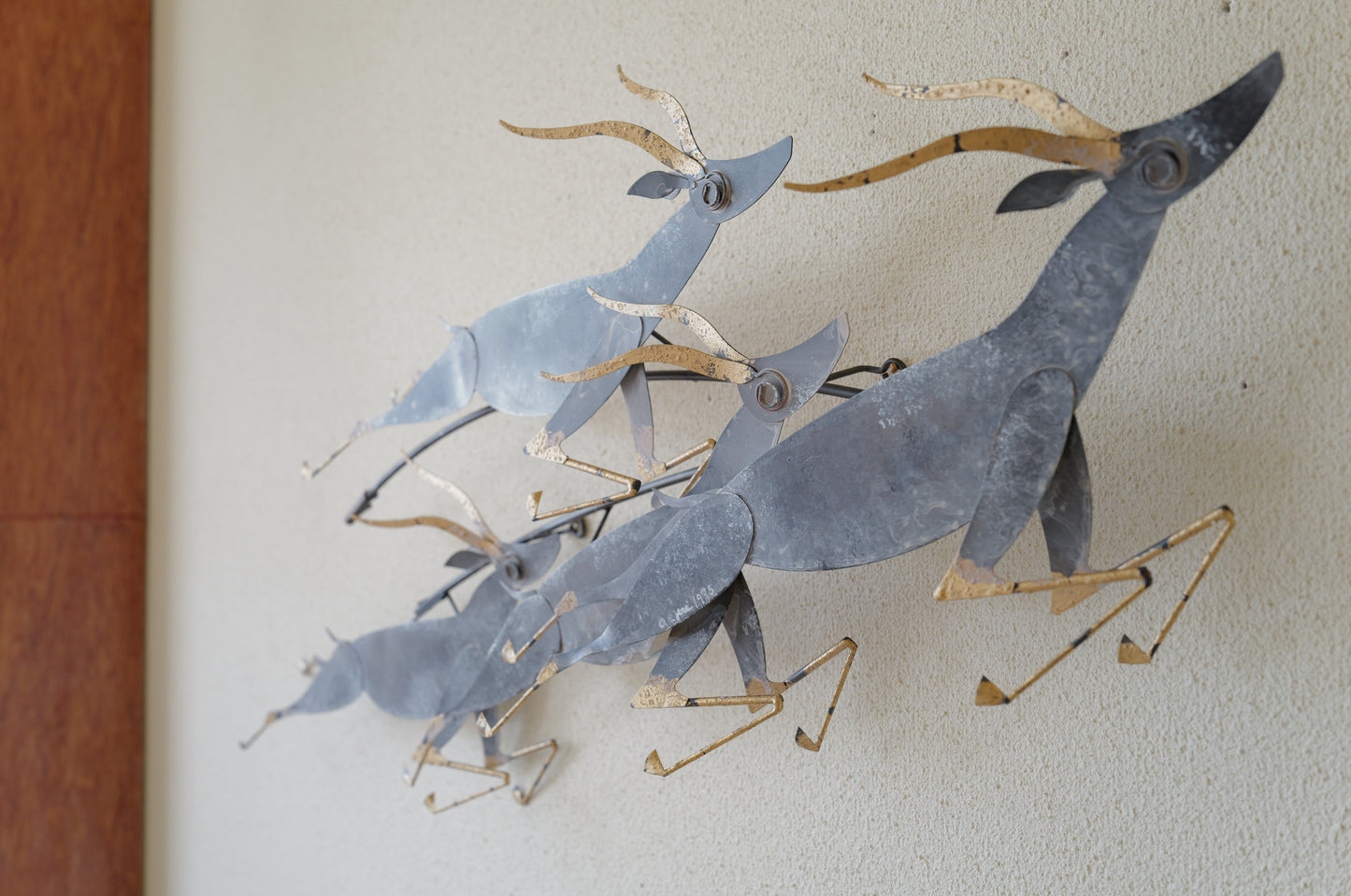 Curtis Jere .  <gazelle>  wall sculpture. 1995