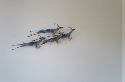 Curtis Jere .  <gazelle>  wall sculpture. 1995