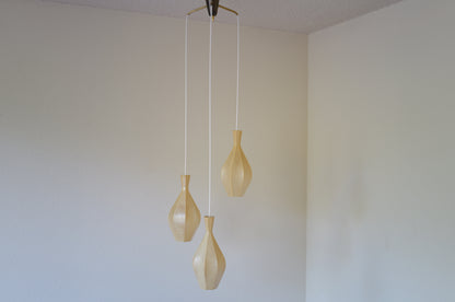 1960s  Cocoon cascade ceiling lamp with 3 shades